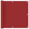 Vidaxl Balkon Bildschirm 90x500 cm Oxford Stoff rot