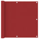 Vidaxl Balkon Bildschirm 90x500 cm Oxford Stoff rot