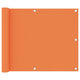 Vidaxl Balkon Bildschirm 75x300 cm Oxford Fabric Orange