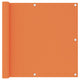 Vidaxl Balkon Bildschirm 90x300 cm Oxford Fabric Orange