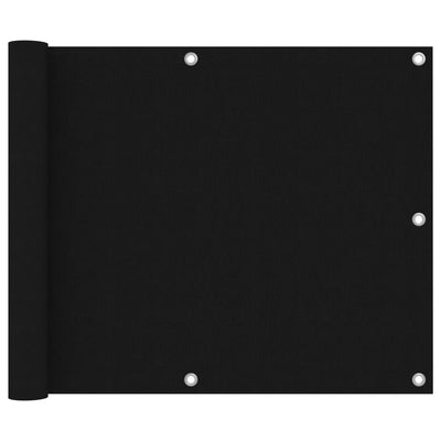 Vidaxl Balkon Bildschirm 75x500 cm Oxford Stoff schwarz