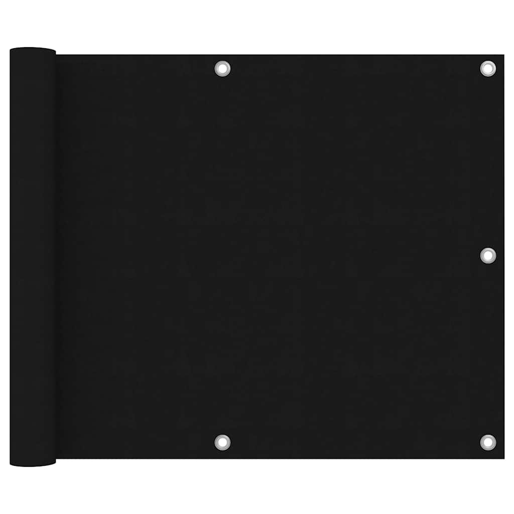 Vidaxl Balkon Bildschirm 75x600 cm Oxford Stoff schwarz