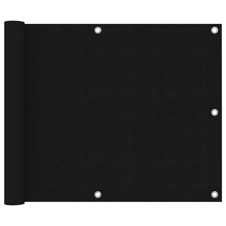 Vidaxl Balkon Bildschirm 75x600 cm Oxford Stoff schwarz