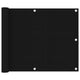Vidaxl Balkon Bildschirm 75x600 cm Oxford Stoff schwarz