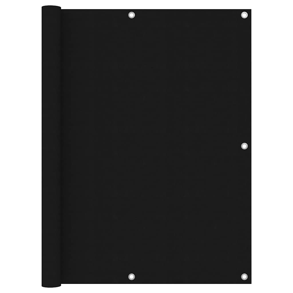 Vidaxl Balkon Bildschirm 120x600 cm Oxford Stoff schwarz