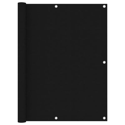 Vidaxl Balkon Bildschirm 120x600 cm Oxford Stoff schwarz