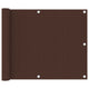 Vidaxl Balkon Bildschirm 75x500 cm Oxford Stoff braun