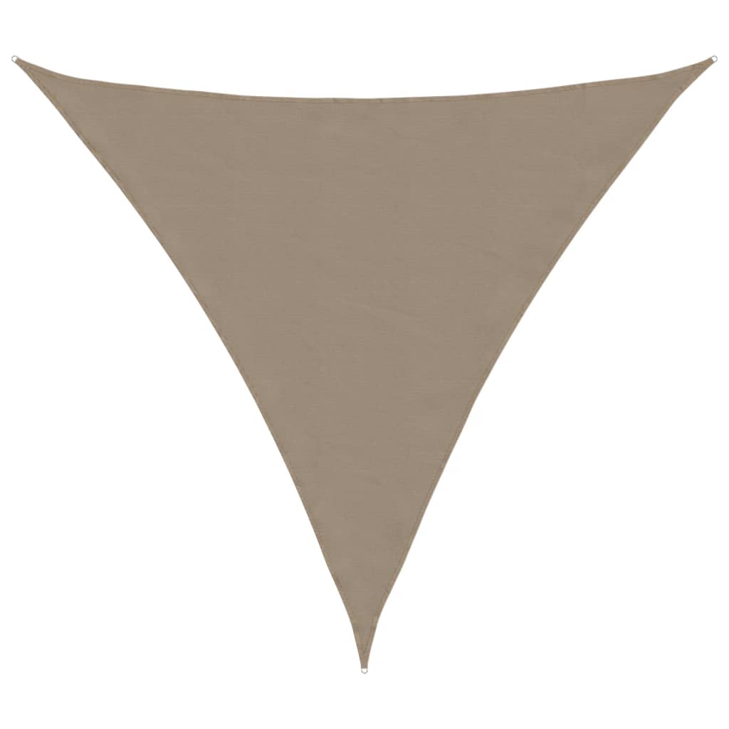 VidaXL Sonnenschirm dreieckig 3x3x3 m Oxford-Stoff Taupe