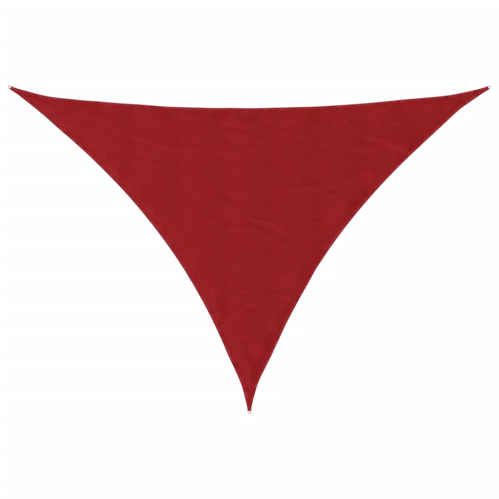 Vidaxx Markise dreieckig 3,5x3,5x4,9 m Oxford-Stoff rot
