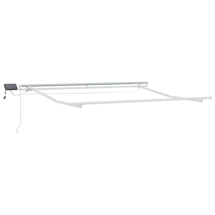 Vidaxxl Seidenrahmen mit LED-Lichtleisten weiß 350 x 250 cm Aluminium