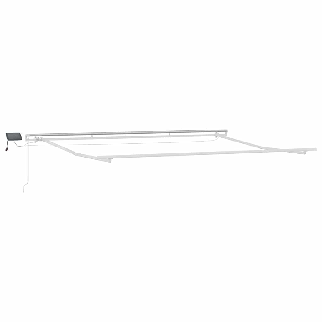 Vidaxxl Seidenrahmen mit LED-Lichtleisten weiß 450 × 300 cm Aluminium