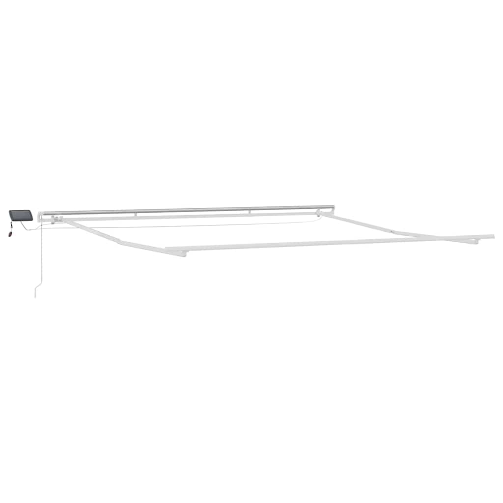 Vidaxxl Seidenrahmen mit LED-Lichtleisten weiß 400 × 350 cm Aluminium