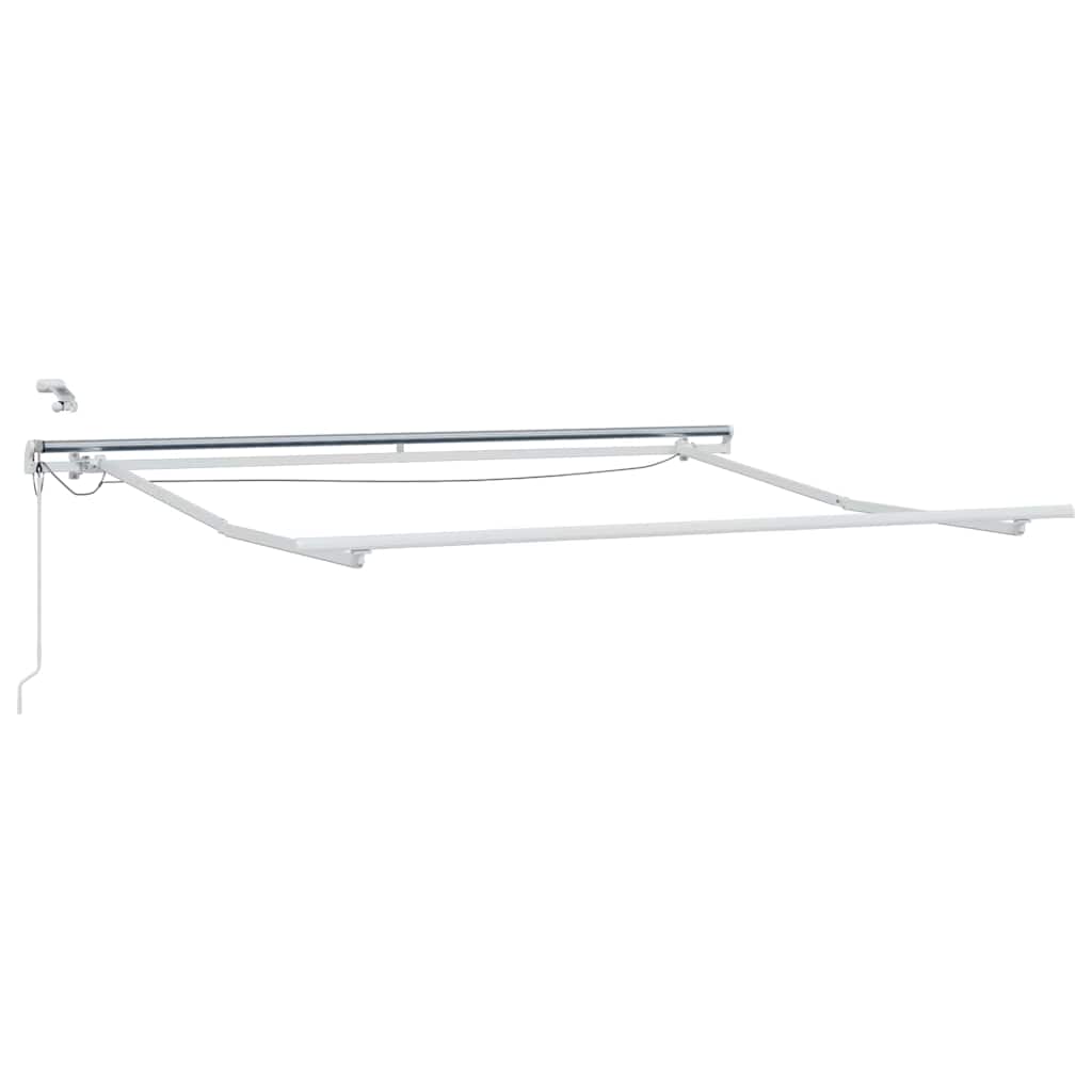 Vidaxxl Seidenrahmen mit LED-Lichtleisten weiß 350 x 250 cm Aluminium