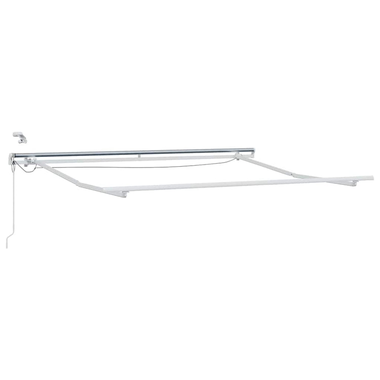 Vidaxxl Seidenrahmen mit LED-Lichtleisten weiß 350 x 250 cm Aluminium
