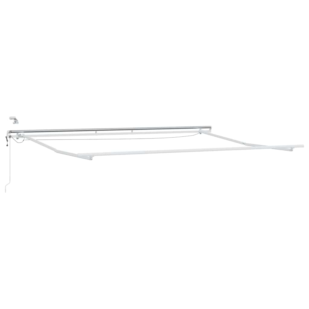 Vidaxxl Seidenrahmen mit LED-Lichtleisten weiß 400 × 300 cm Aluminium