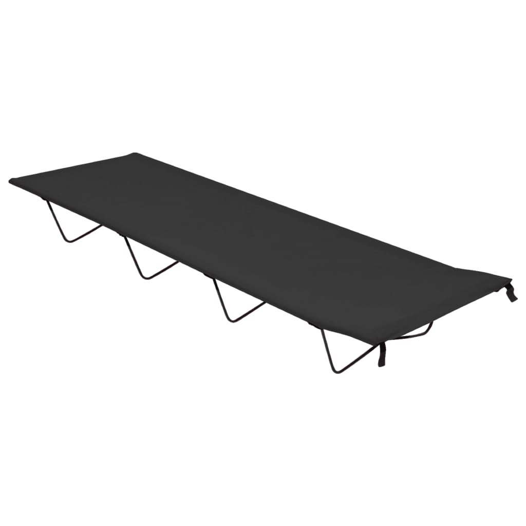 Vidaxl Campbett 180x60x19 cm Oxford Stoff und Stahl schwarz