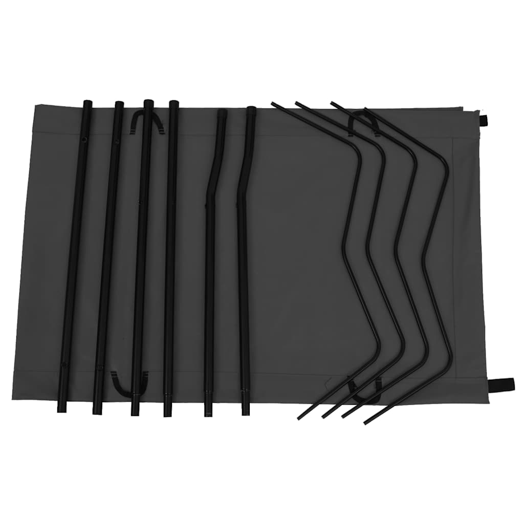 Vidaxl Campbett 180x60x19 cm Oxford Stoff und Stahl schwarz