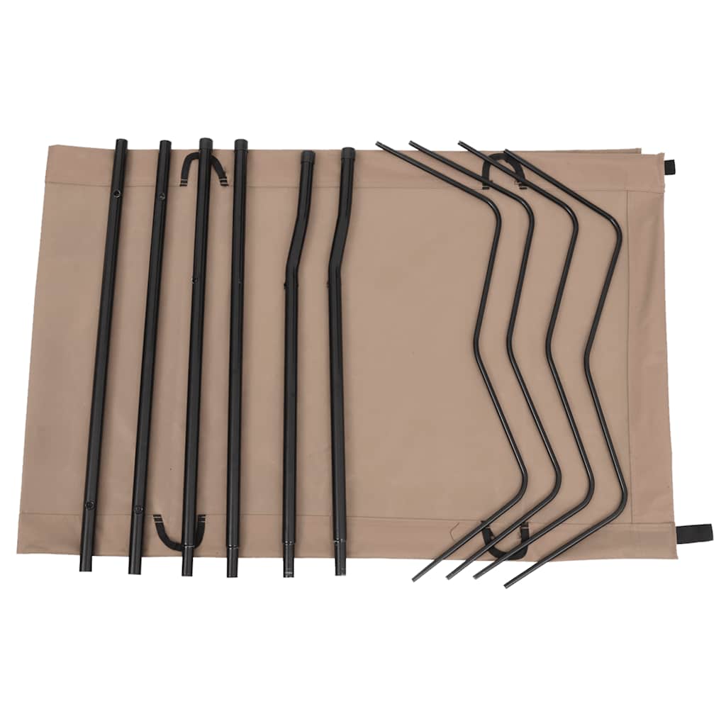 Vidaxl Campbett 180x60x19 cm Oxford Stoff und Stahltaupe