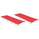 Vidaxl Campbetten 2 ST 180 x 60 x 19 cm Oxford Stoff und Stahlrot