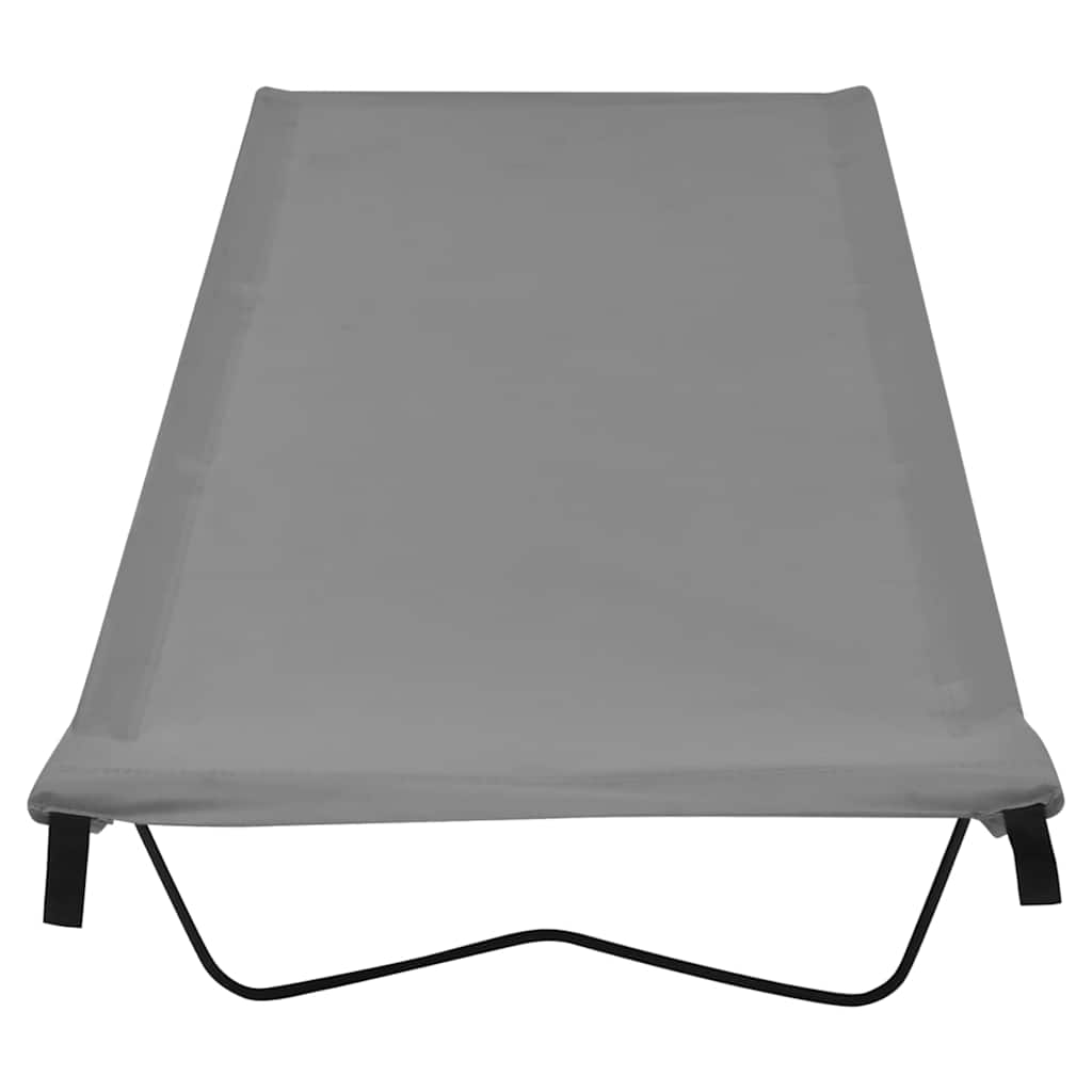 Vidaxl Campbetten 2 ST 180x60x19 cm Oxford Stoff und Stahlgrau