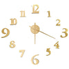 Vidaxl 3D Wanduhr Moderne XXL 100 cm Goldfarbe