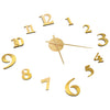 Vidaxl 3D Wanduhr Moderne XXL 100 cm Goldfarbe
