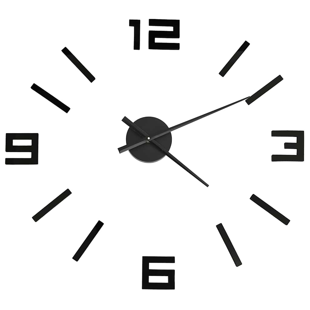 Vidaxl 3D Wanduhr Moderne xxl 100 cm schwarz