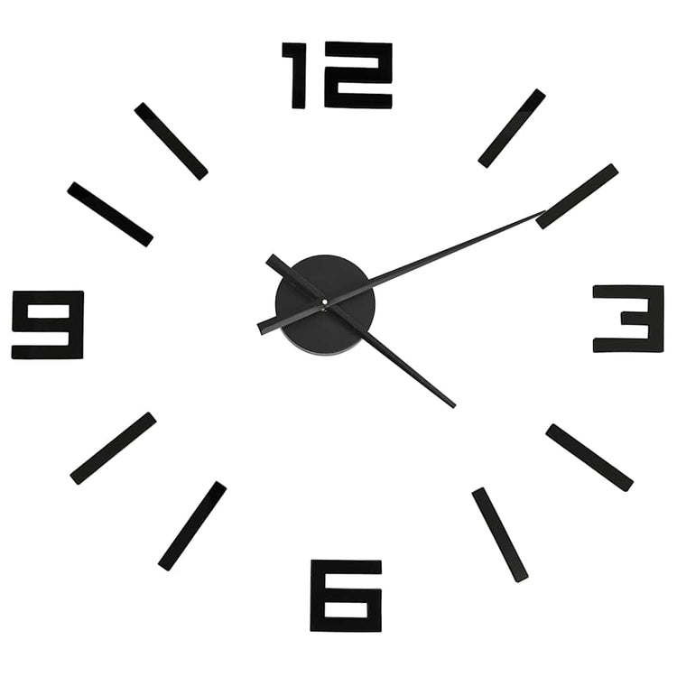 Vidaxl 3D Wanduhr Moderne xxl 100 cm schwarz