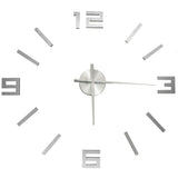 Vidaxl 3D Wanduhr Moderne XXL 100 cm Silberfarbe - afbeelding 2