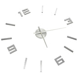 Vidaxl 3D Wanduhr Moderne XXL 100 cm Silberfarbe - afbeelding 3