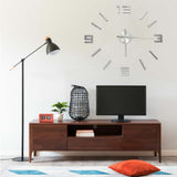 Vidaxl 3D Wanduhr Moderne XXL 100 cm Silberfarbe - afbeelding 1