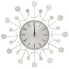 Vidaxl Wanduhr 40 cm Metall Silber gefärbt