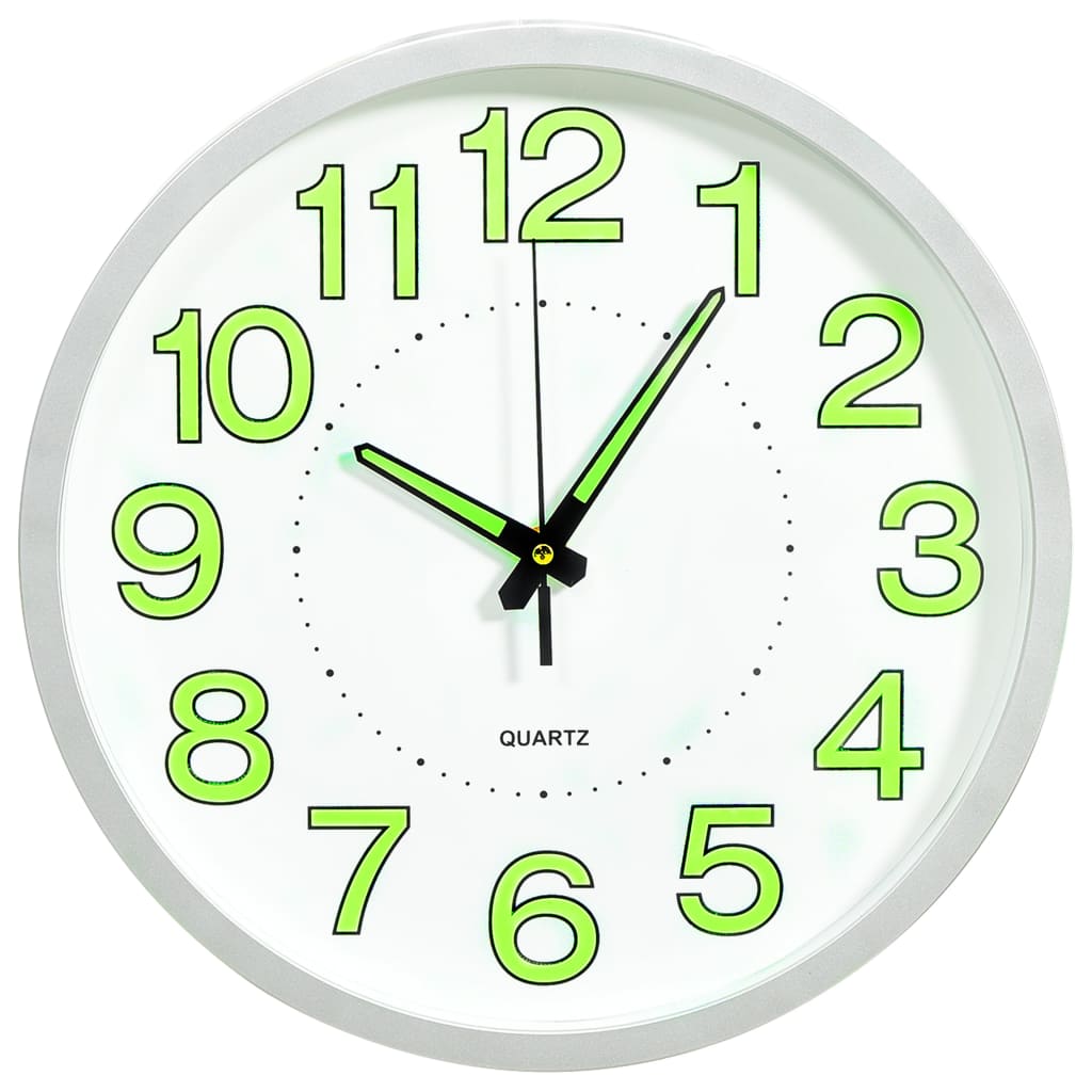 Vidaxl Wanduhr leuchtend 30 cm Weiß