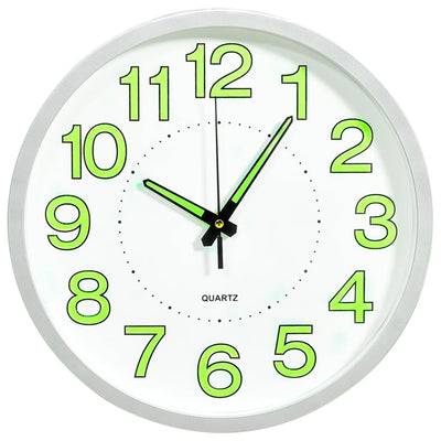 Vidaxl Wanduhr leuchtend 30 cm Weiß
