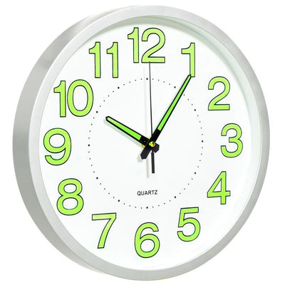 Vidaxl Wanduhr leuchtend 30 cm Weiß