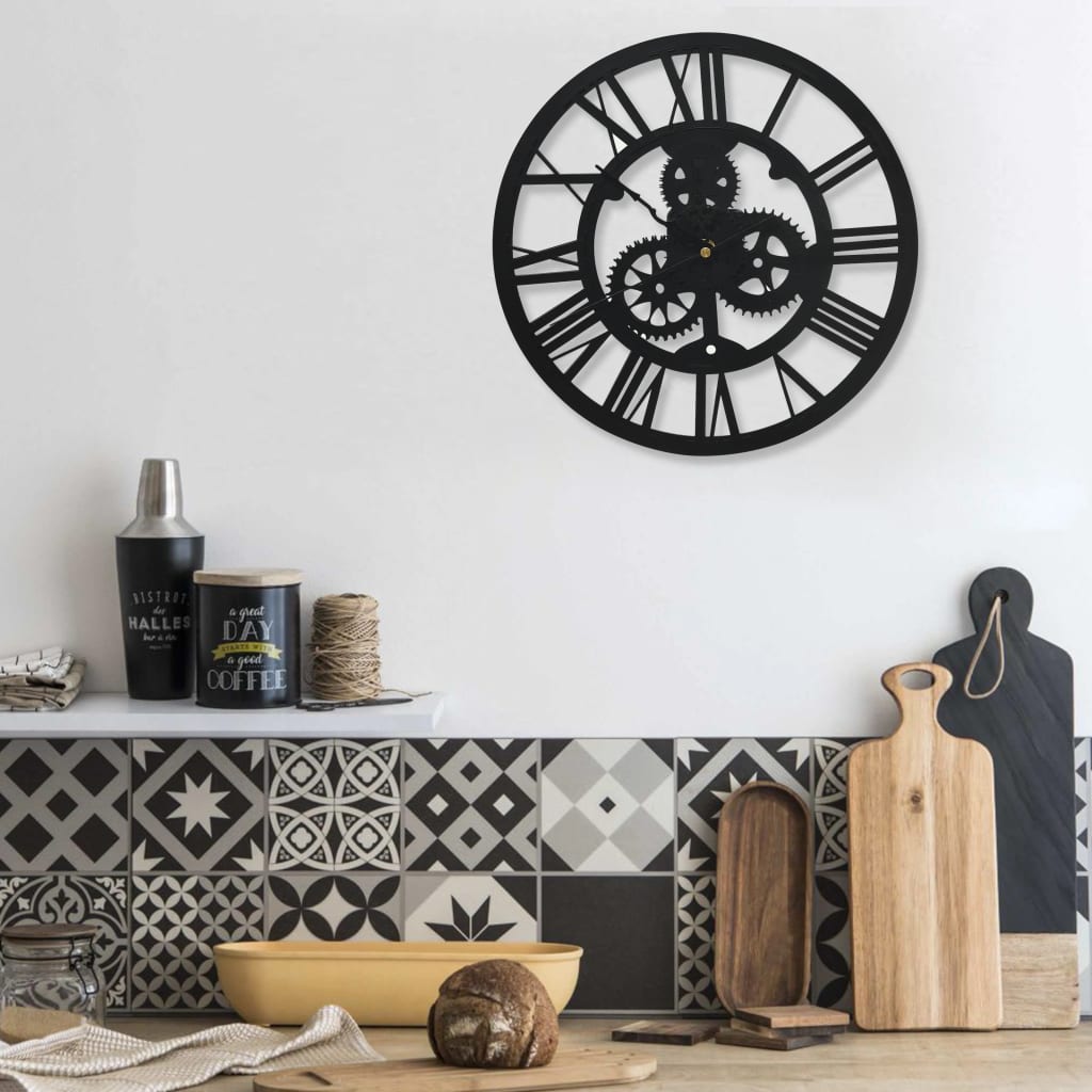Vidaxl Wanduhr 30 cm Acrylschwarz