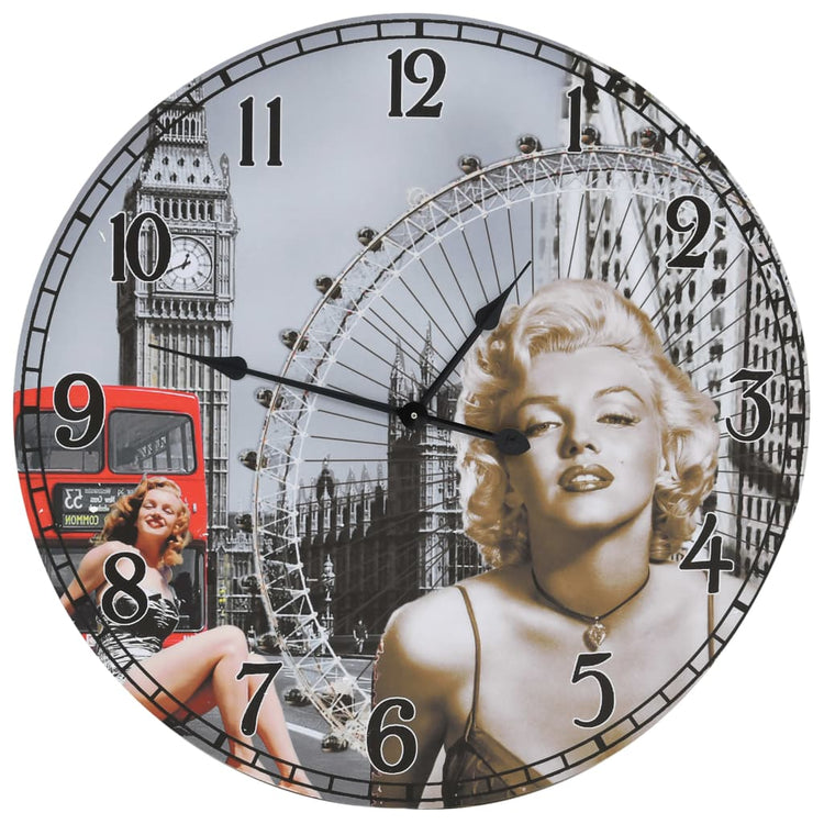 Vidaxl Wanduhr Vintage -Stil 60 cm