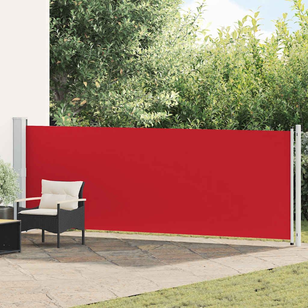 Vidaxl Garden Bildschirm ausziehbar 140 x 600 cm rot