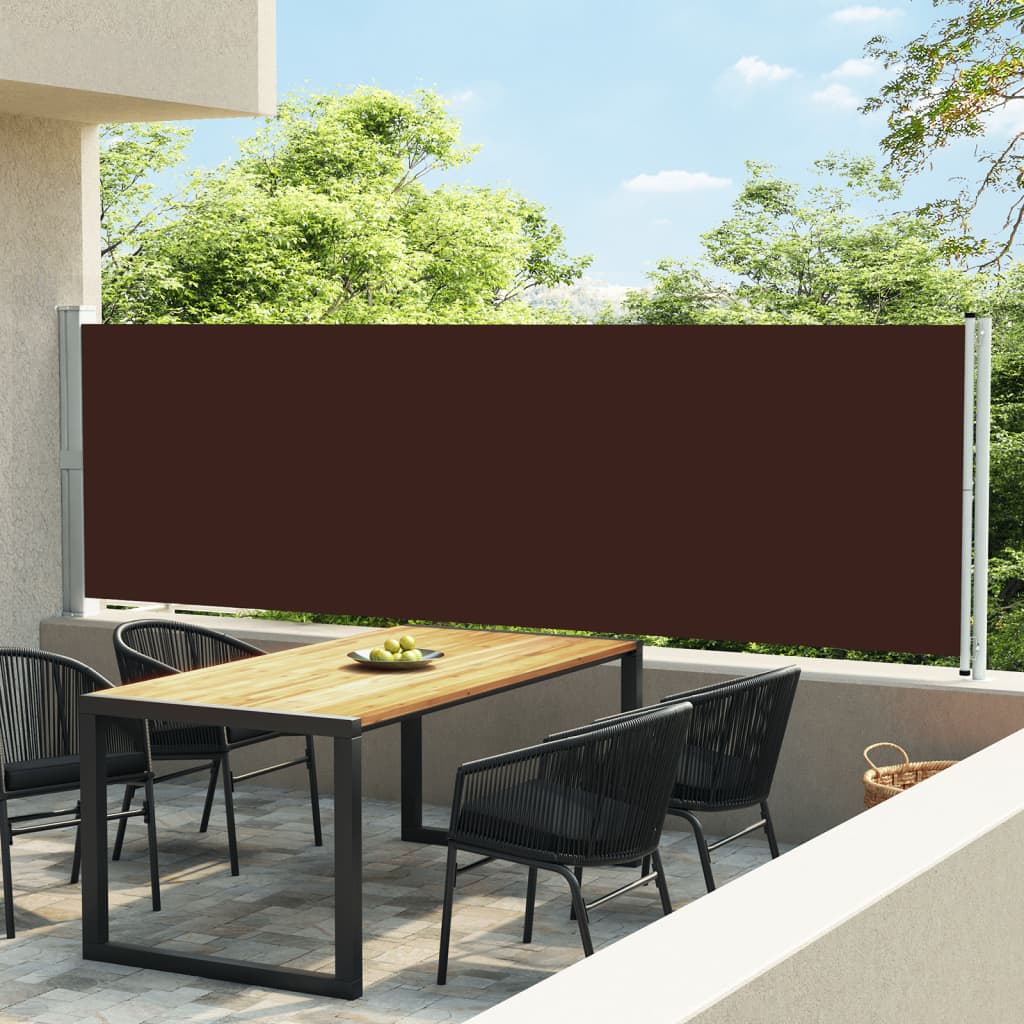 Vidaxl Gartenbildschirm ausziehbar 140 x 600 cm Braun