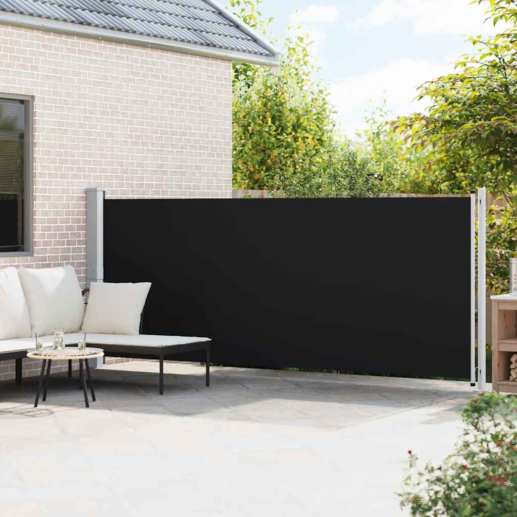 Vidaxl Garden Screen ausziehbar 600x160 cm Schwarz