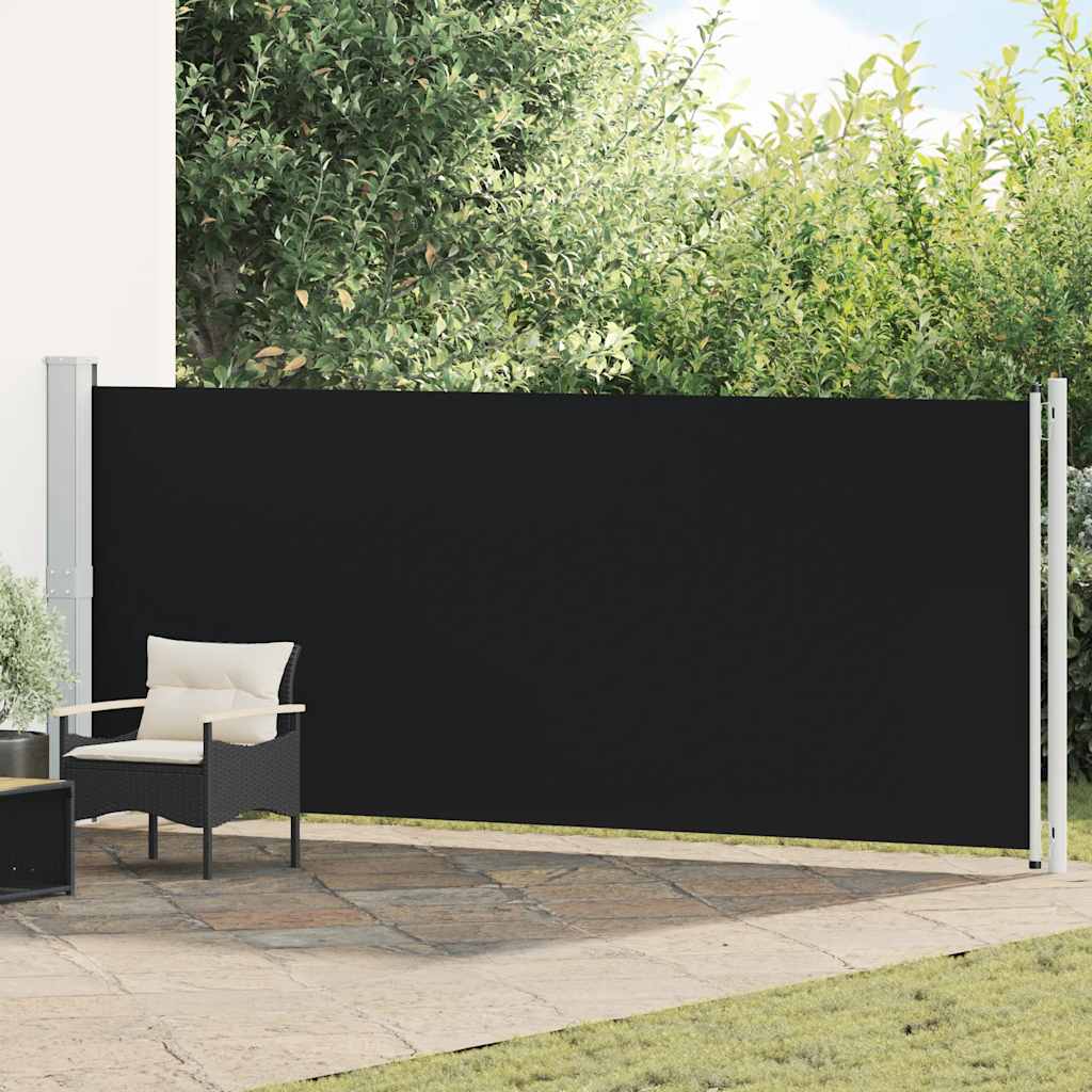 Vidaxl Garden Screen ausziehbar 600x160 cm Schwarz
