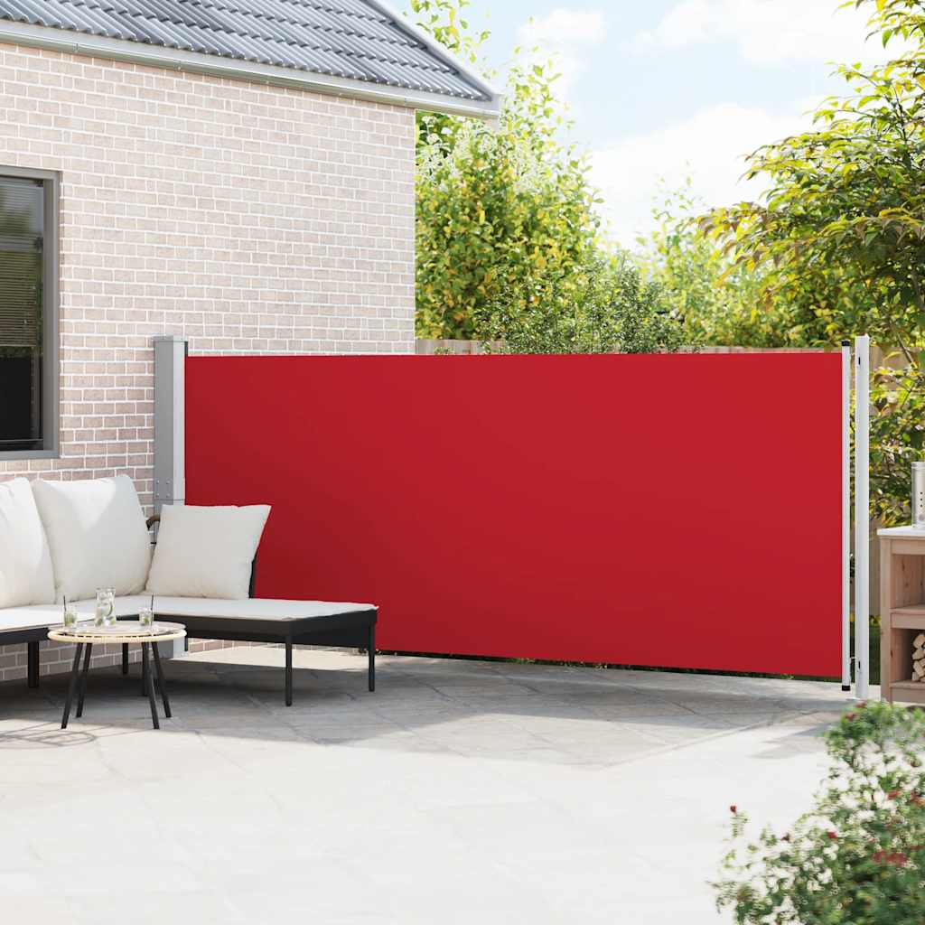 Vidaxl Garden Screen ausziehbar 600x160 cm rot