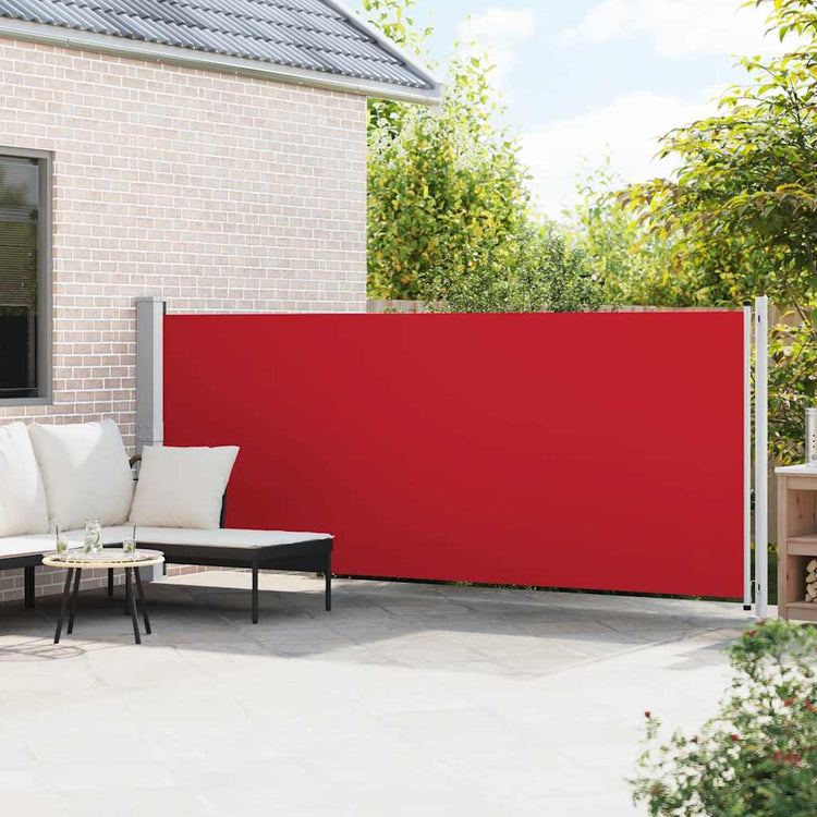 Vidaxl Garden Screen ausziehbar 600x160 cm rot