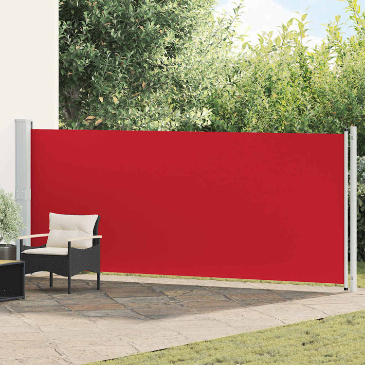 Vidaxl Garden Screen ausziehbar 600x160 cm rot