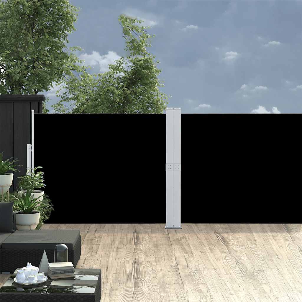 Vidaxl Garden Bildschirm ausziehbar 140x1200 cm Schwarz