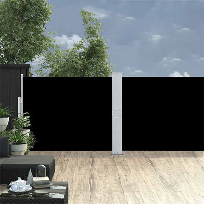 Vidaxl Garden Bildschirm ausziehbar 140x1200 cm Schwarz