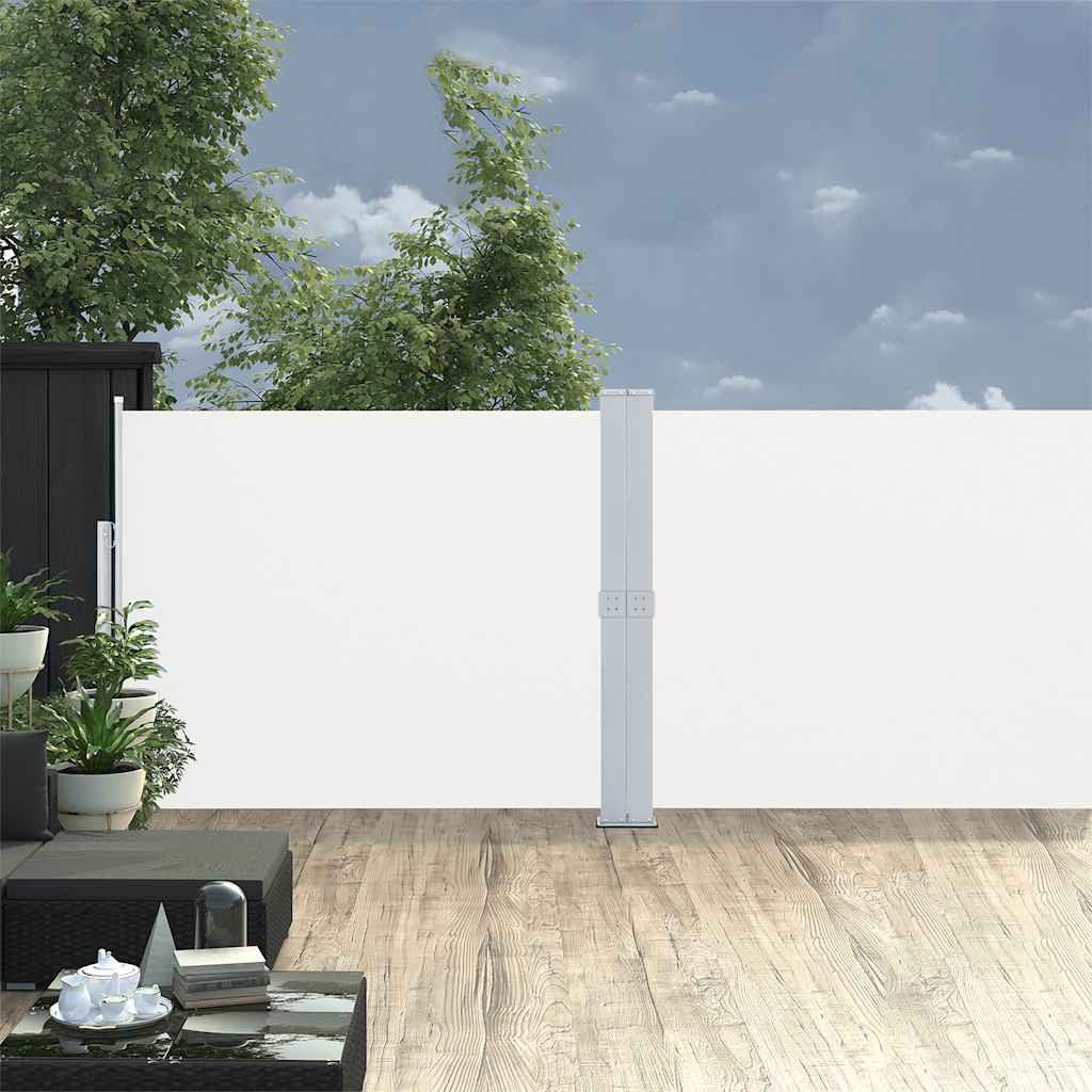 Vidaxl Garden Bildschirm Ausziehbar 140x1200 cm Creme