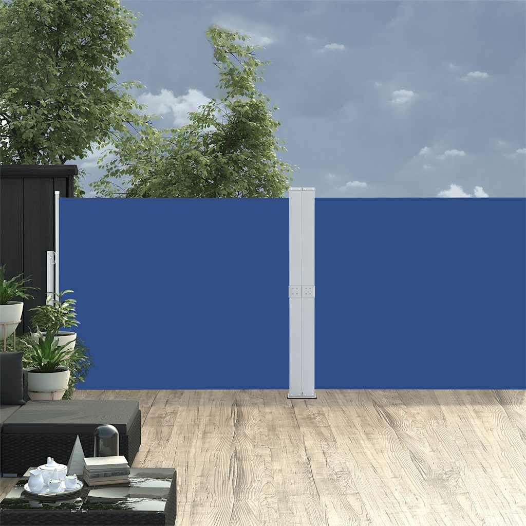 Vidaxl Garden Bildschirm ausziehbar 140x1200 cm blau