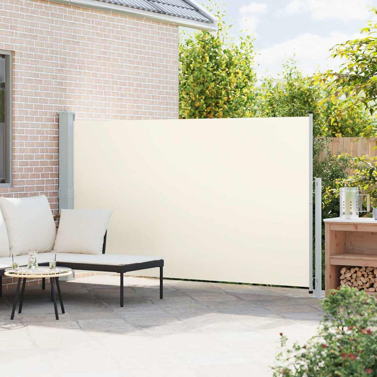 Vidaxl Garden Screen ausziehbar 180x300 cm creme -geläutet