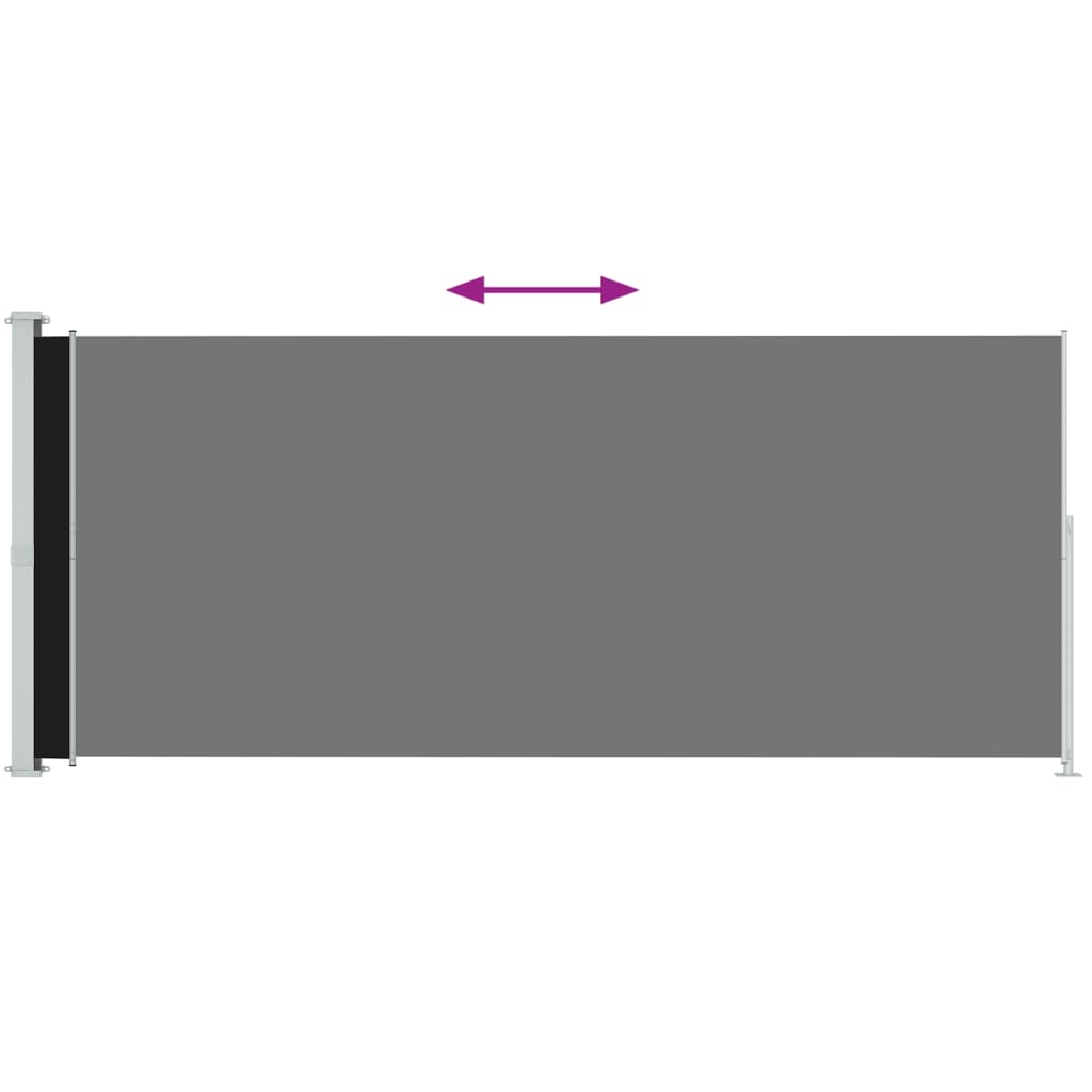 Vidaxl Garden Screen ausziehbar 220x500 cm Schwarz